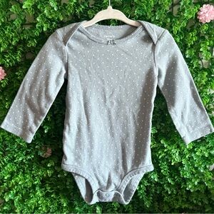Carter’s Grey Polka Dot Bodysuit – 18M